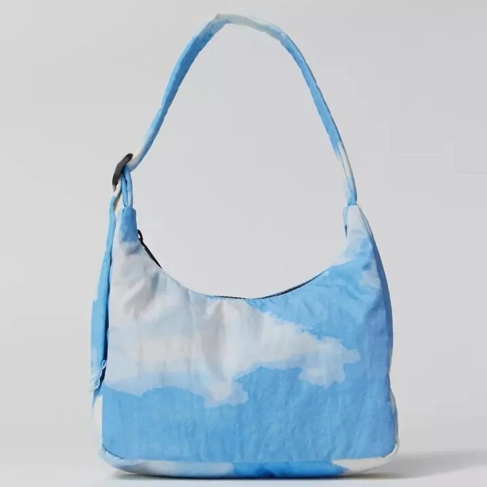 NWT BAGGU Mini Nylon Shoulder Bag - Clouds - Picture 4 of 8